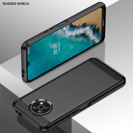 Techsuit Carbon Back Cover Silicone Black (Nokia G50)