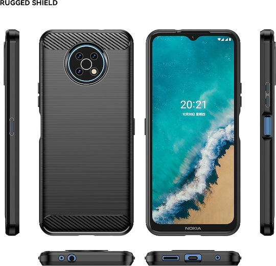 Techsuit Carbon Back Cover Silicone Black (Nokia G50)