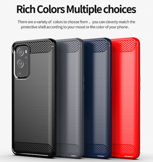 Techsuit Carbon Задна корица Силикон Черен (OnePlus 9 Pro)