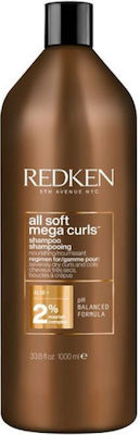 Redken All Soft Mega Curls Șampoane de Netezire pentru Bucle Păr 1x1000ml