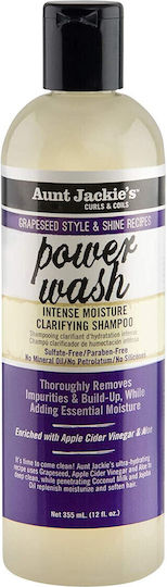 Aunt Jackie' s Curls & Coils Grapeseed Power Wash Shampoos for All Hair Types 355ml
