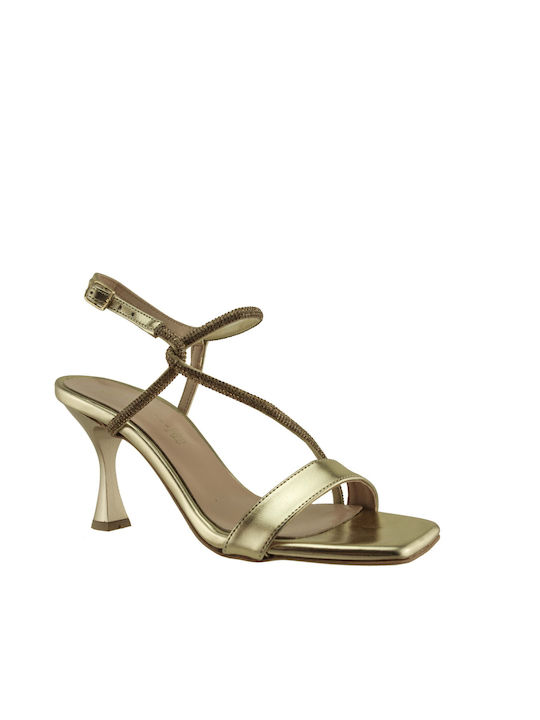 Stefania Damen Sandalen in Gold Farbe