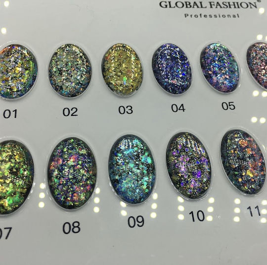 Global Fashion Гел Гел за изкуствени нокти Златист