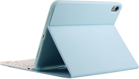 Tech-Protect Smartcase + Keyboard Флип капак Английски език САЩ Sky Blue (Apple iPad 10.9 2022 (10 Gen) / 11 2025 (11 Gen))