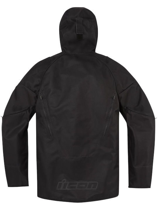 Icon Airform Herren Motorradjacke 4 Jahreszeiten Schwarz