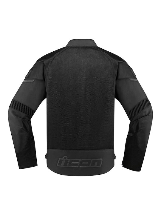 Icon Contra 2 Herren Motorradjacke 4 Jahreszeiten Schwarz