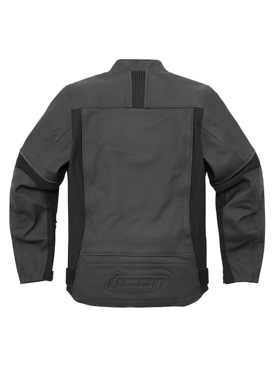 Icon Motorhead 3 Herren Motorradjacke 4 Jahreszeiten Wasserdicht Schwarz