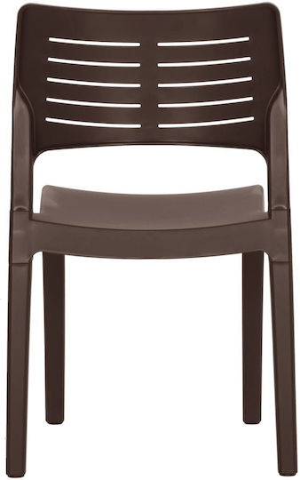 Outdoor-Stuhl Polypropylen Braun 2Stück 50x51x82εκ.
