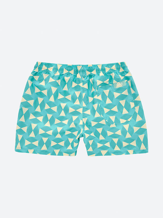 OAS Hexagona Swim Shorts Turquoise