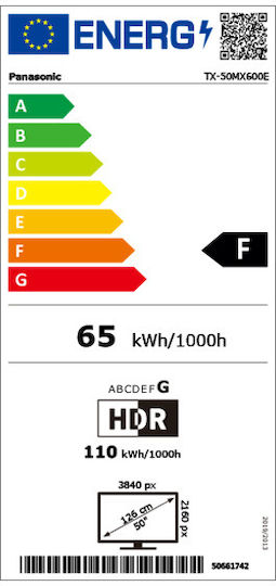 Panasonic Smart Television 50" 4K UHD LED TX-50MX600E HDR (2023)