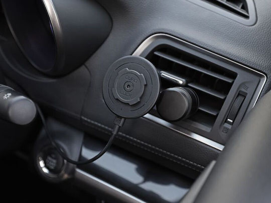 Quad Lock Car Mobile Mount with Magnet and Wireless Charging MagSafe Black