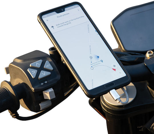 Oxford Cliqr USB Βάση Κινητού Μοτοσυκλέτας με Κλιπ για το Τιμόνι