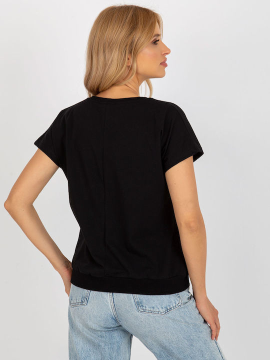 Rue Paris Damen T-shirt Schwarz