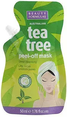 Beauty Formulas Tea Tree Peel-Off Mască de Față pentru Exfoliere 50ml