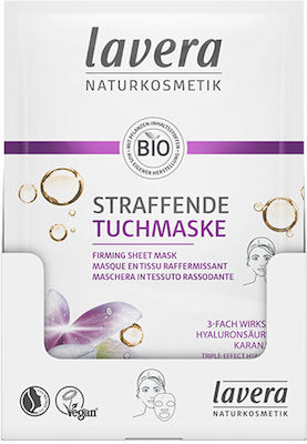 Lavera Firming Sheet with Triple Effect Hyaluronic Acids & Karanja Oil Gesichtsmaske für das Gesicht für Festigung 1Stück