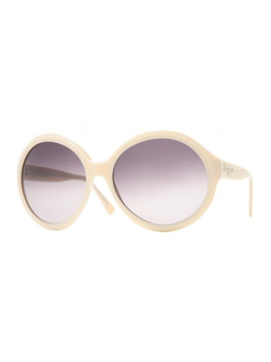 Salvatore Ferragamo Women's Sunglasses with White Plastic Frame and Purple Gradient Lens SF2149 592/11