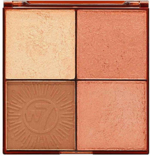 W7 Cosmetics Bronze Brilliance Bronze & Glow Palette Bronzing Powder Medium/Dark 14gr