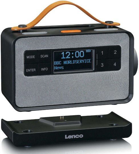 Lenco PDR-065 Επιτραπέζιο Ραδιόφωνο Επαναφορτιζόμενο DAB+ με Bluetooth Μαύρο