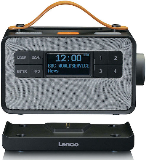 Lenco PDR-065 Επιτραπέζιο Ραδιόφωνο Επαναφορτιζόμενο DAB+ με Bluetooth Μαύρο