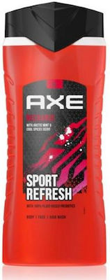 Axe Recharge Sport Refresh Shower Gel for Men for Body , Hair & Face 400ml