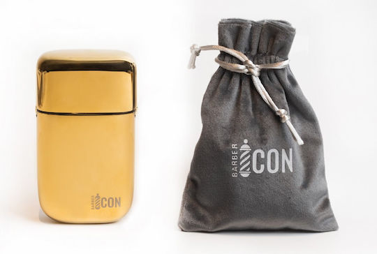 Barber Icon Full Metal Zero Lithium Gold Foil Electric Shaver Face / Body Rechargeable
