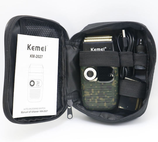 Kemei KM-2027 Foil Ξυριστική Μηχανή Προσώπου / Σώματος Επαναφορτιζόμενη