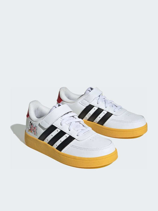 Breaknet x Disney Mickey Mouse Kids Sneakers with Scratch Cloud White / Core Black / Bold Gold