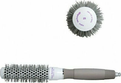 FF Professional Ceramic + Ionic Nano Technology Brush Hair for Straightening Gray 19mm