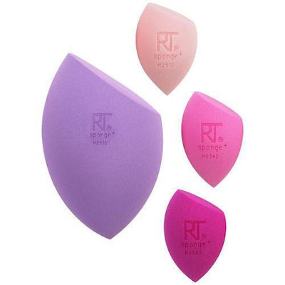 Real Techniques Synthetic Make Up Sponge Set for Foundation Afterglow XL 4pcs