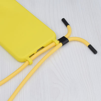 Techsuit Crossbody Silicone Back Cover with Strap Yellow (Galaxy A54)