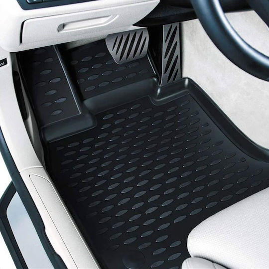 Novline Set of Front and Rear Mats 4pcs Tray Type for Peugeot 107 Black