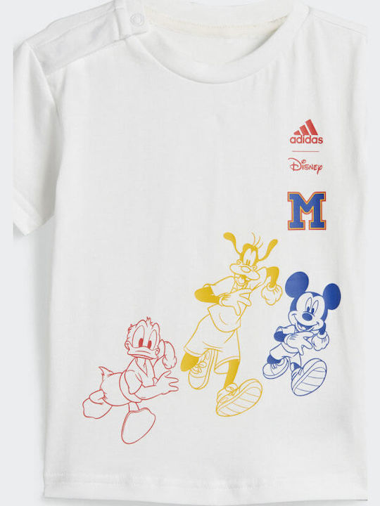 adidas Set Pentru Copii Cu Pantaloni Scurți Alb 2 Bucăți