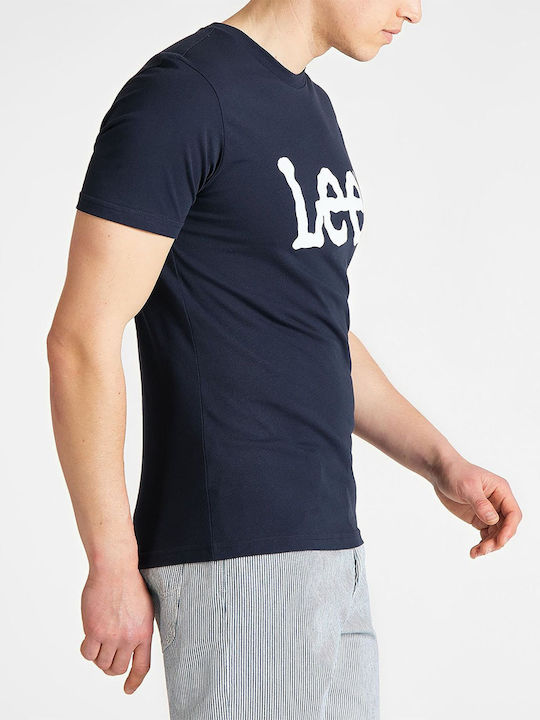 Wobbly Logo T-shirt Navy Μπλε