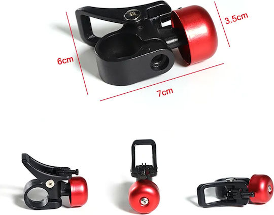 Glocke Für Elektro-Roller In Roter Farbe PRO-7