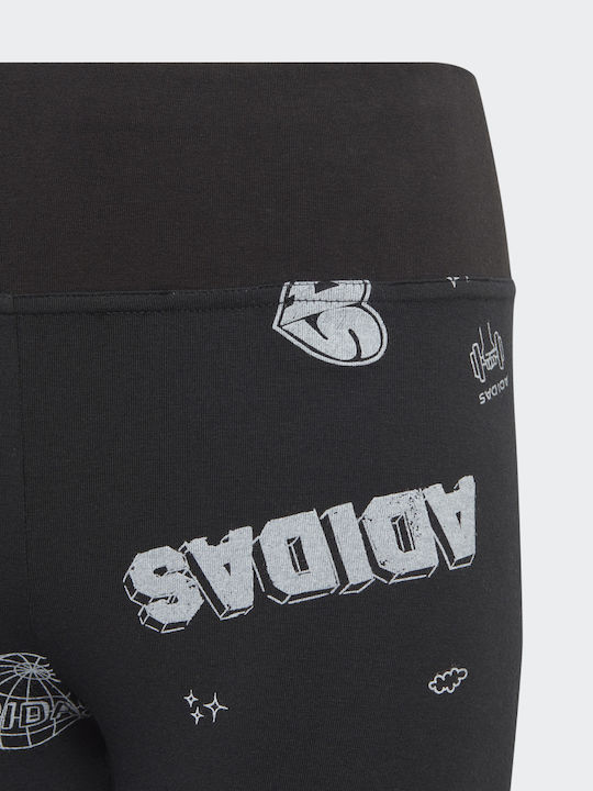 adidas Kids Legging Sports Long Black Allover Print