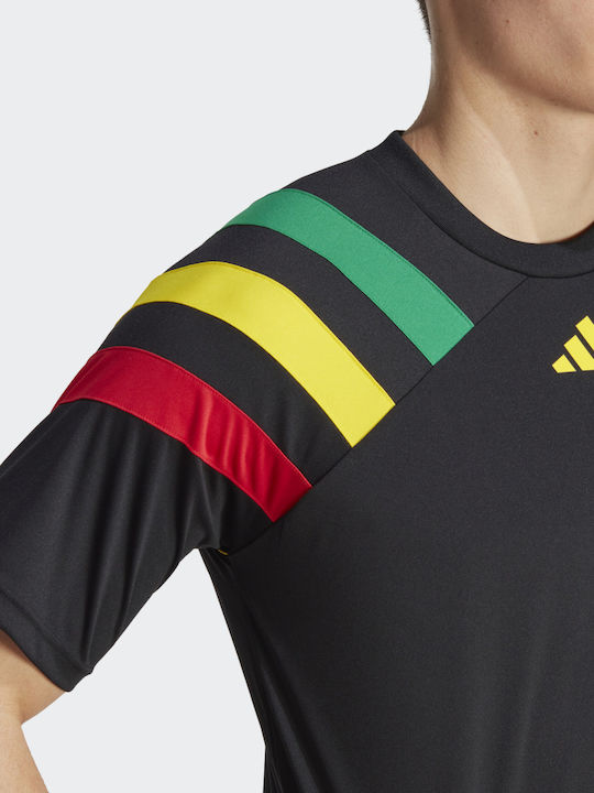 Adidas Fortore 23 Ανδρικό Αθλητικό T-shirt Κοντομάνικο Μαύρο