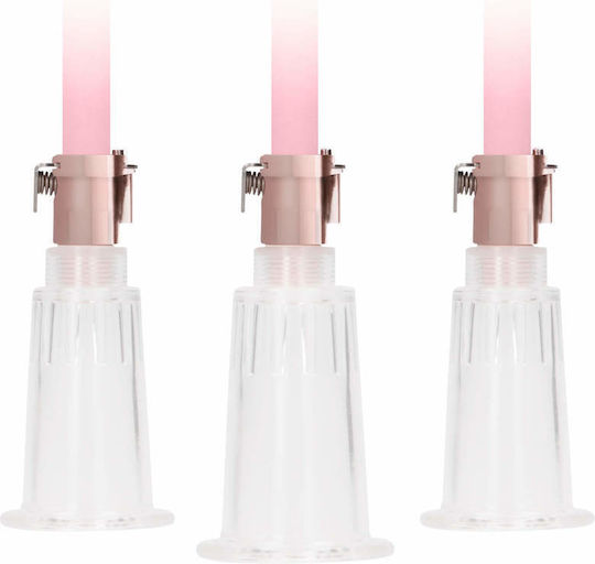 Shots Medium Triple Pump Set for Clitoris & Nipples Pink