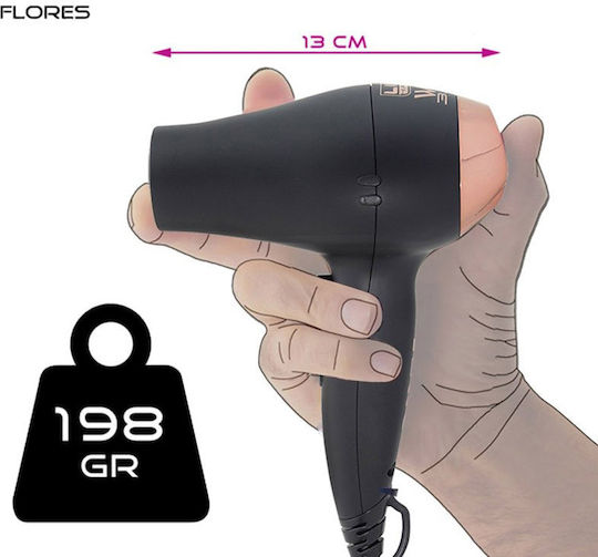 Lim Hair WR 3.0 Пътуване Сешоар с Дифузер 1200W Черно-розово злато