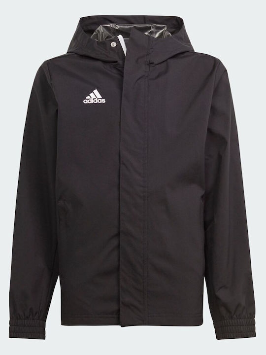 Geci Pentru Copii Sport Scurt Impermeabil Cu Glugă Negru Entrada 22 All-Weather