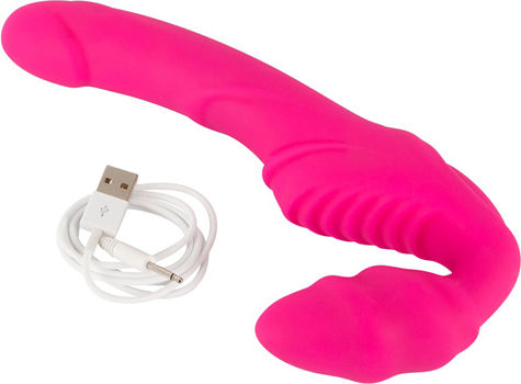 You2Toys Strapless Strap On με Dildo με Δόνηση σε Ροζ Χρώμα