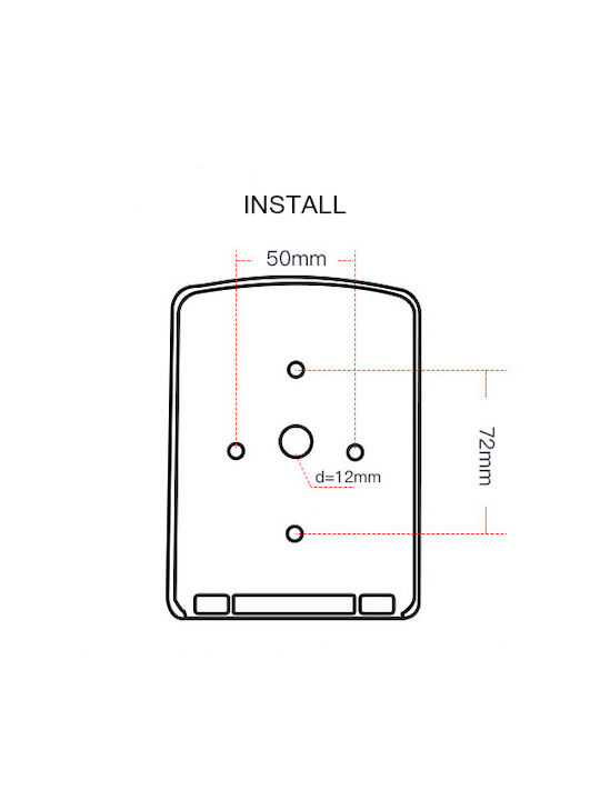 Wall-mounted Combination Key Holder Metallic with Combination Dial 14.5x4x10.5cm