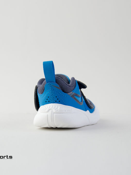 Hustle D 11 Kids Sports Basketball Shoes with Hoop & Loop Closure Blue