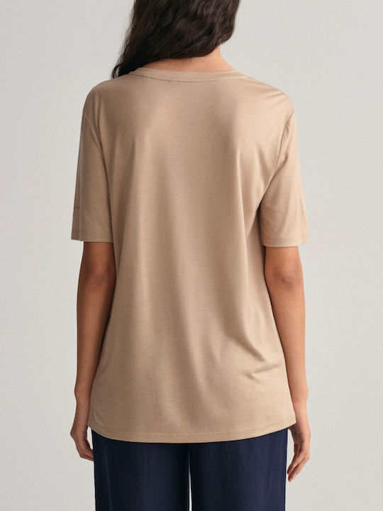 Gant Feminin Tricou Bej