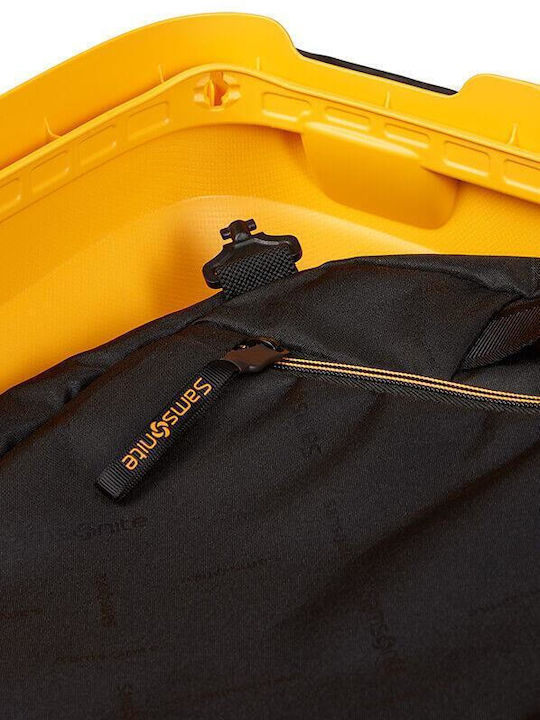 Samsonite Essens Βαλίτσα Ταξιδίου Καμπίνας Σκληρή Yellow με 4 Ρόδες Ύψους 55εκ.