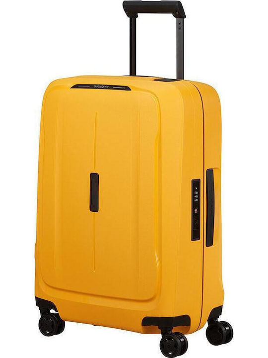 Samsonite Essens Βαλίτσα Ταξιδίου Καμπίνας Σκληρή Yellow με 4 Ρόδες Ύψους 55εκ.