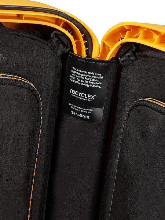 Samsonite Essens Βαλίτσα Ταξιδίου Καμπίνας Σκληρή Yellow με 4 Ρόδες Ύψους 55εκ.