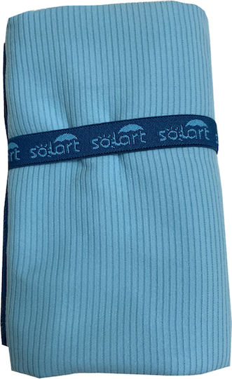 Solart Microfiber Body Towel 220gr/m² Light Blue-Blue 150x75cm