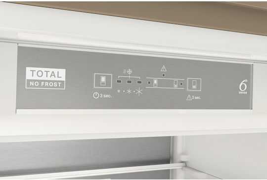 Whirlpool Εντοιχιζόμενος Ψυγειοκαταψύκτης 394lt Total NoFrost Υ193.5xΠ69xΒ55.1εκ. Λευκός WH SP70 T122