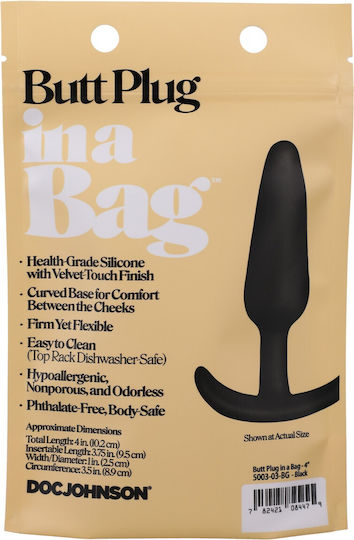 Doc Johnson In A Bag Anal Plug Black 10.2cm
