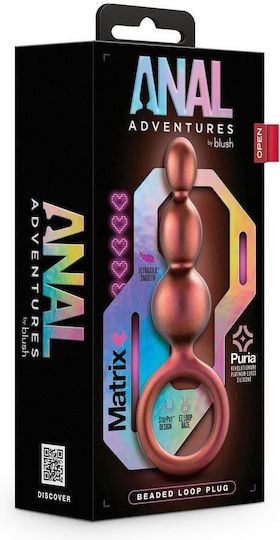 Blush Anal Adventures Beaded Loop Πρωκτικές Μπίλιες Copper